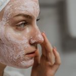 anti-aging skincare routine woman face cream beautiful skin landscape