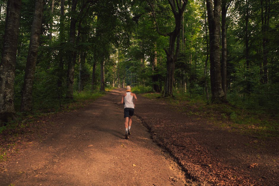 5 bonnes raisons de se mettre à la course à pied cette saison woman running alone on a quiet path surrounded by nature peaceful atmosphere