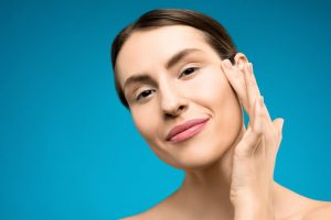 mature woman radiant skin natural beauty portrait landscape