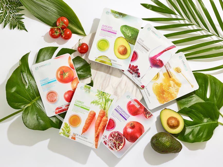 Vitamines A, C, D et E en été : rôles, bienfaits et sources alimentaires pour la peau summer vitamins skincare flat lay fruits vegetables