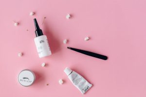 unusual natural skincare ingredients beauty cosmetic flat lay