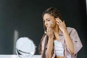woman tired skin morning beauty routine face glow landscape