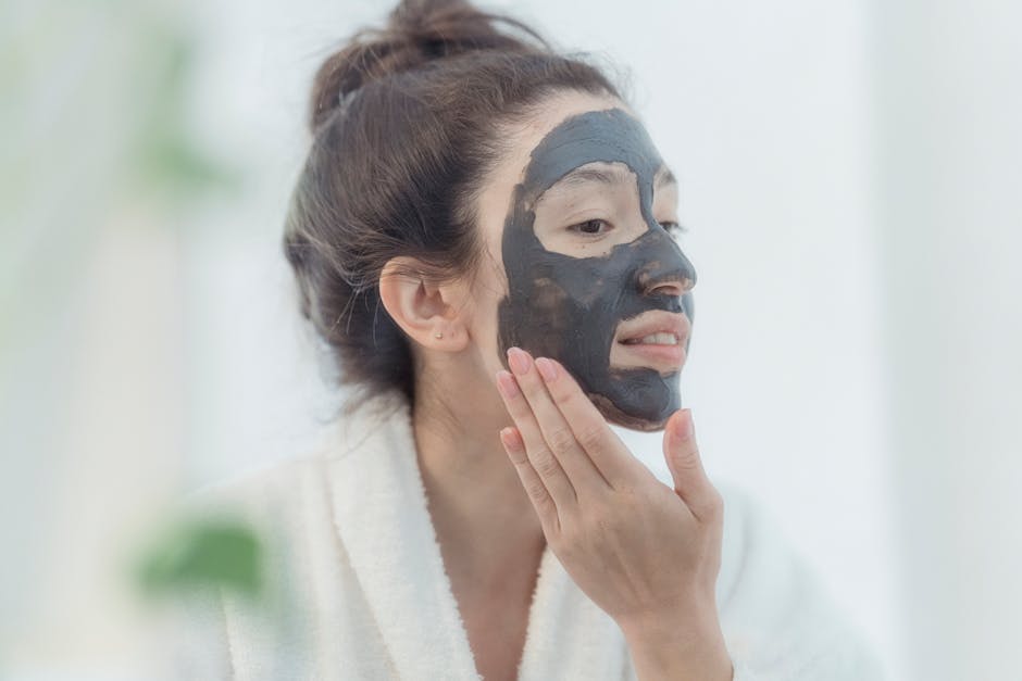 activated charcoal skincare black mask beauty routine landscape