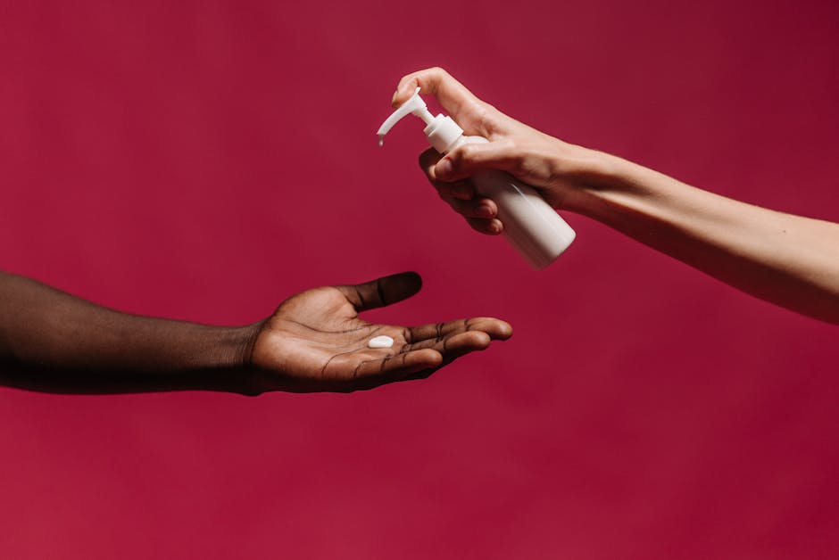 skin care routine lotion application on legs and arms