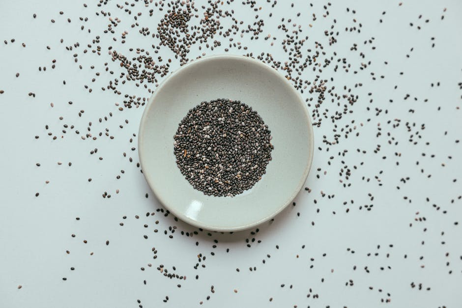 quinoa seeds wooden bowl white background skincare concept