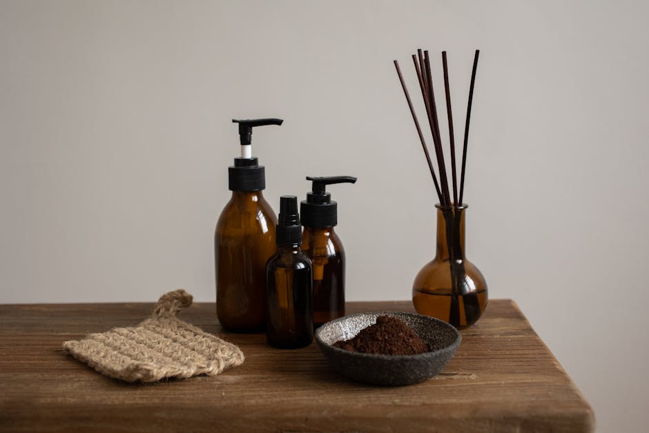 Huiles essentielles pour le corps : bienfaits, usages et précautions essential oils bottles with plants on wooden table