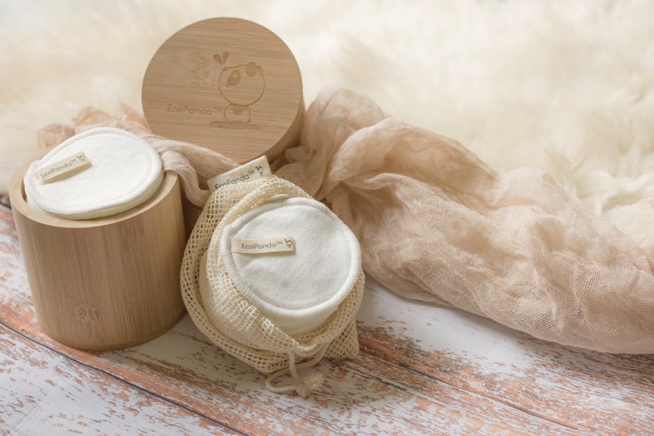 different fabric textures bamboo hemp cotton reusable makeup pads