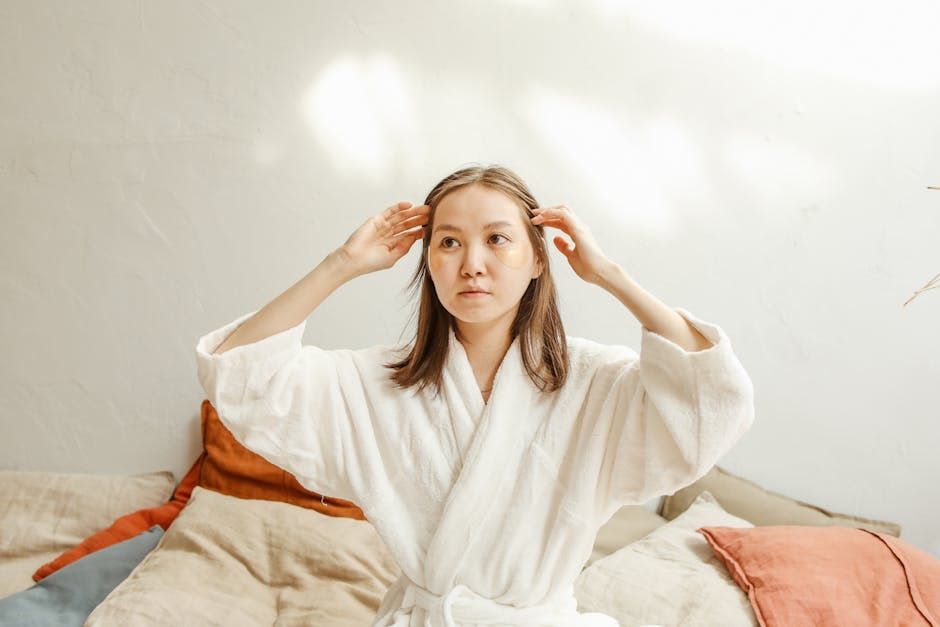 woman fresh eyes no puffiness glowing skin morning light portrait