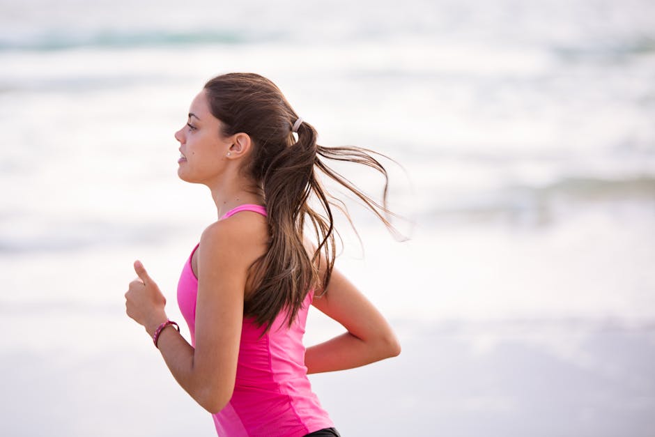 active woman running outdoor healthy glowing skin fitness lifestyle