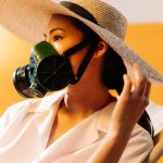 woman outdoor pollution city skin protection lifestyle beauty